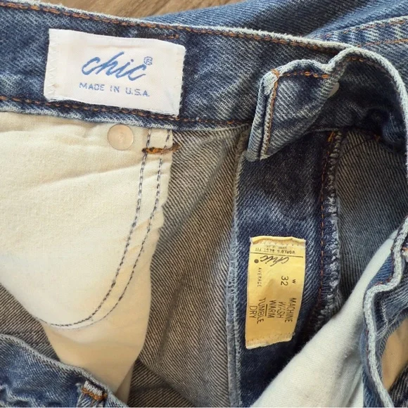 Vintage CHIC 1980’s denim mom jeans size 32 - Picture 8 of 10